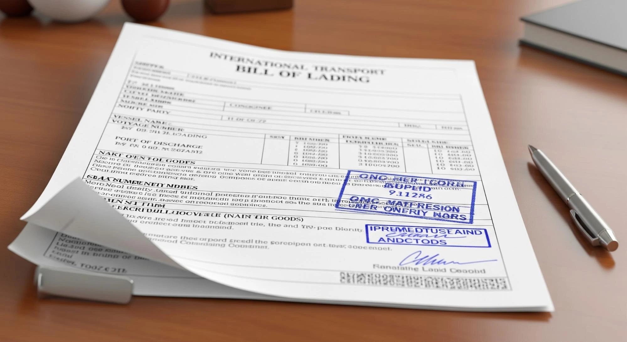 ensemble de documents clés du transport international routier (lettre de voiture CMR, facture, liste de colisage)